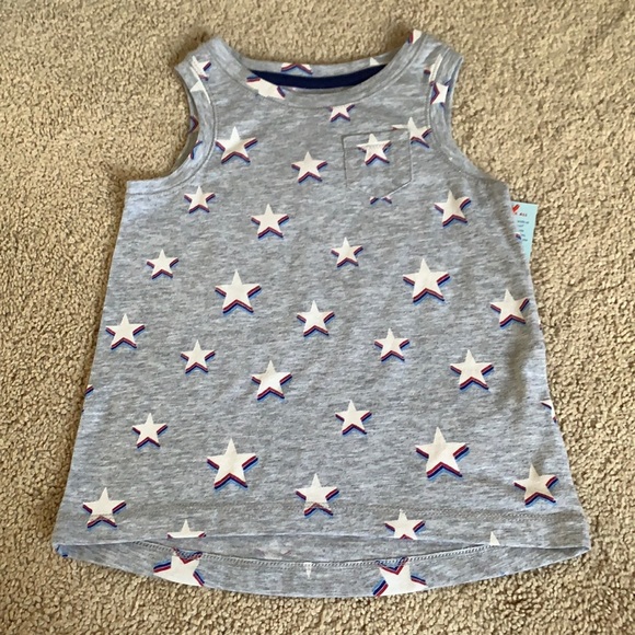 NWT Cat & Jack 4th of July Stars Tank Top 4T